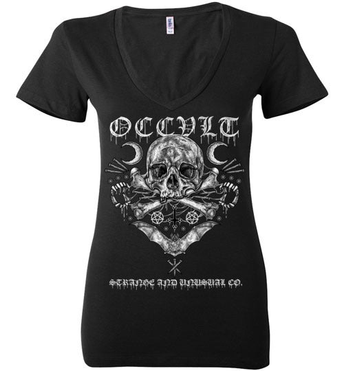 Occult Nails of the Undead Women's Deep V-Neck - Strange and Unusual Co.