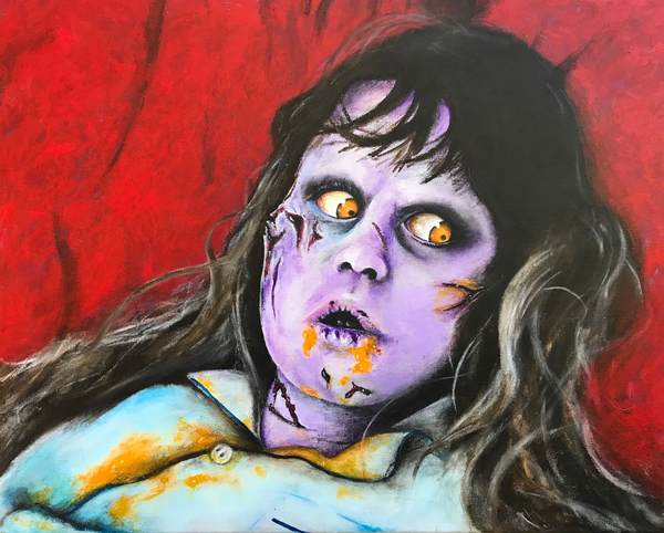 SOLD-Exorcist (16x20) acrylic on canvas - Strange and Unusual Co.