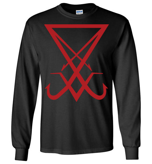 Red Sigil of Lucifer Long Sleeve - Strange and Unusual Co.